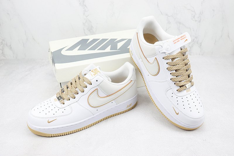 Nike Air Force 1 Low "Cream/Gold" фото № 7