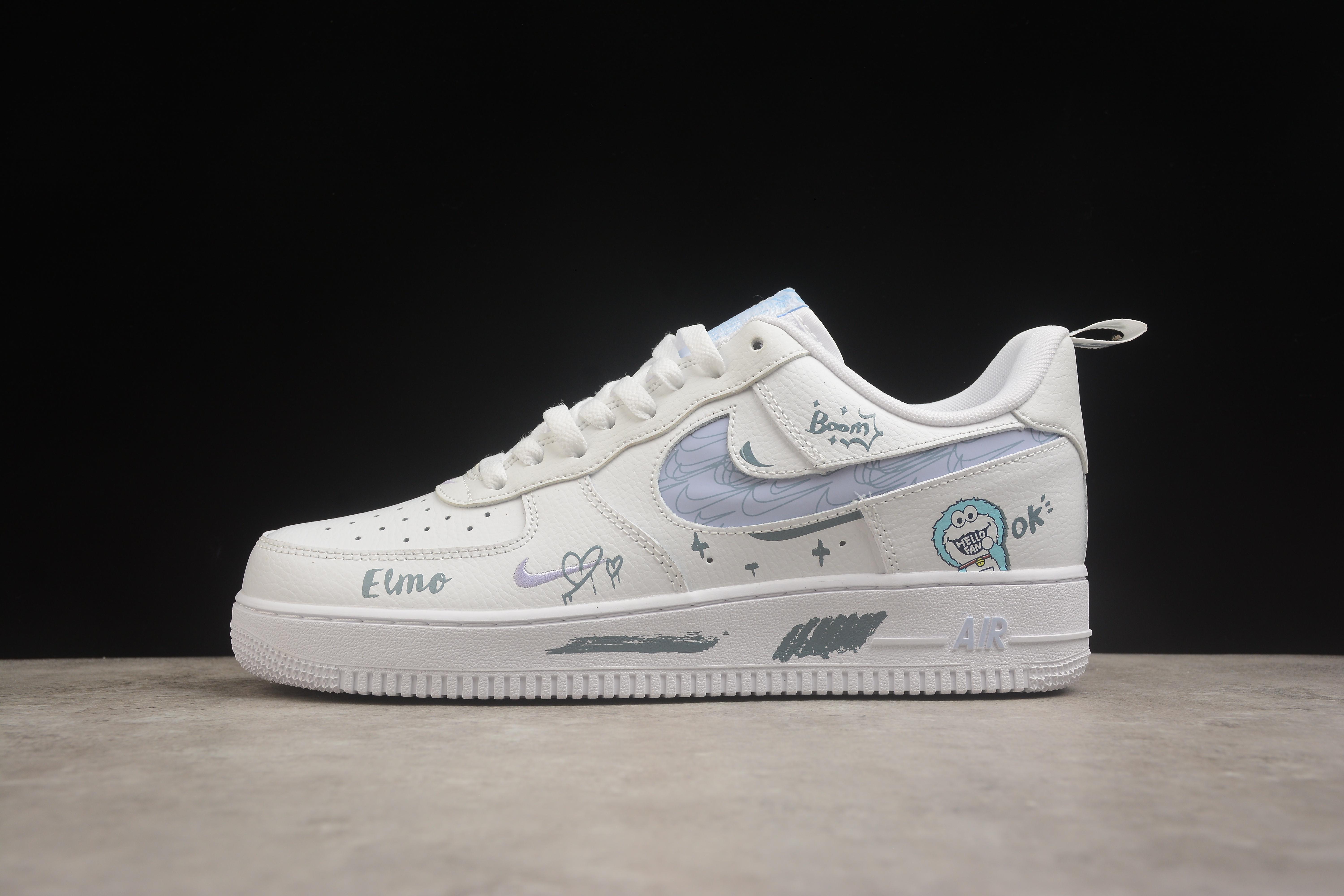 Nike Air Force 1 "Street White/Purple" фото № 2