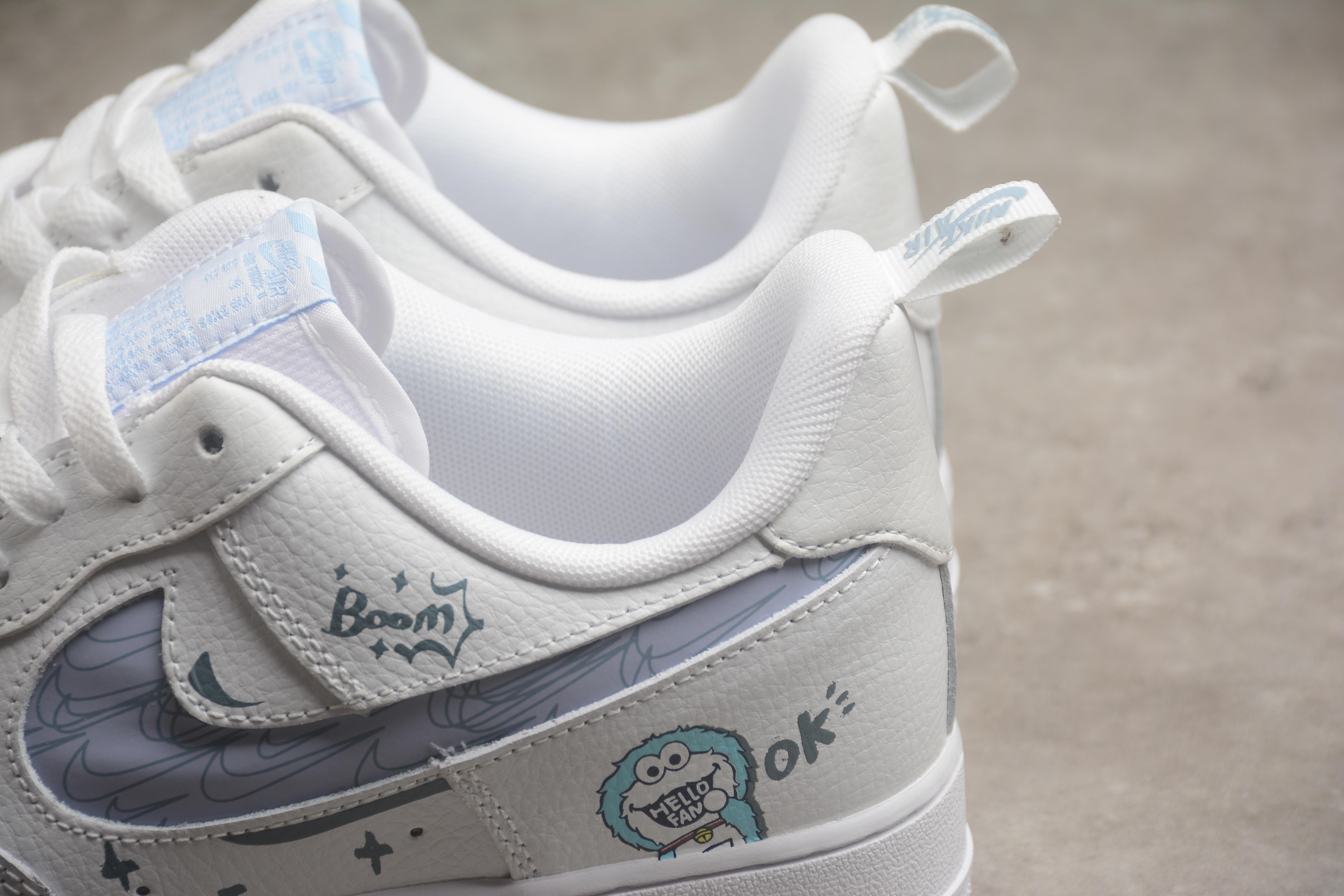 Nike Air Force 1 "Street White/Purple" фото № 9