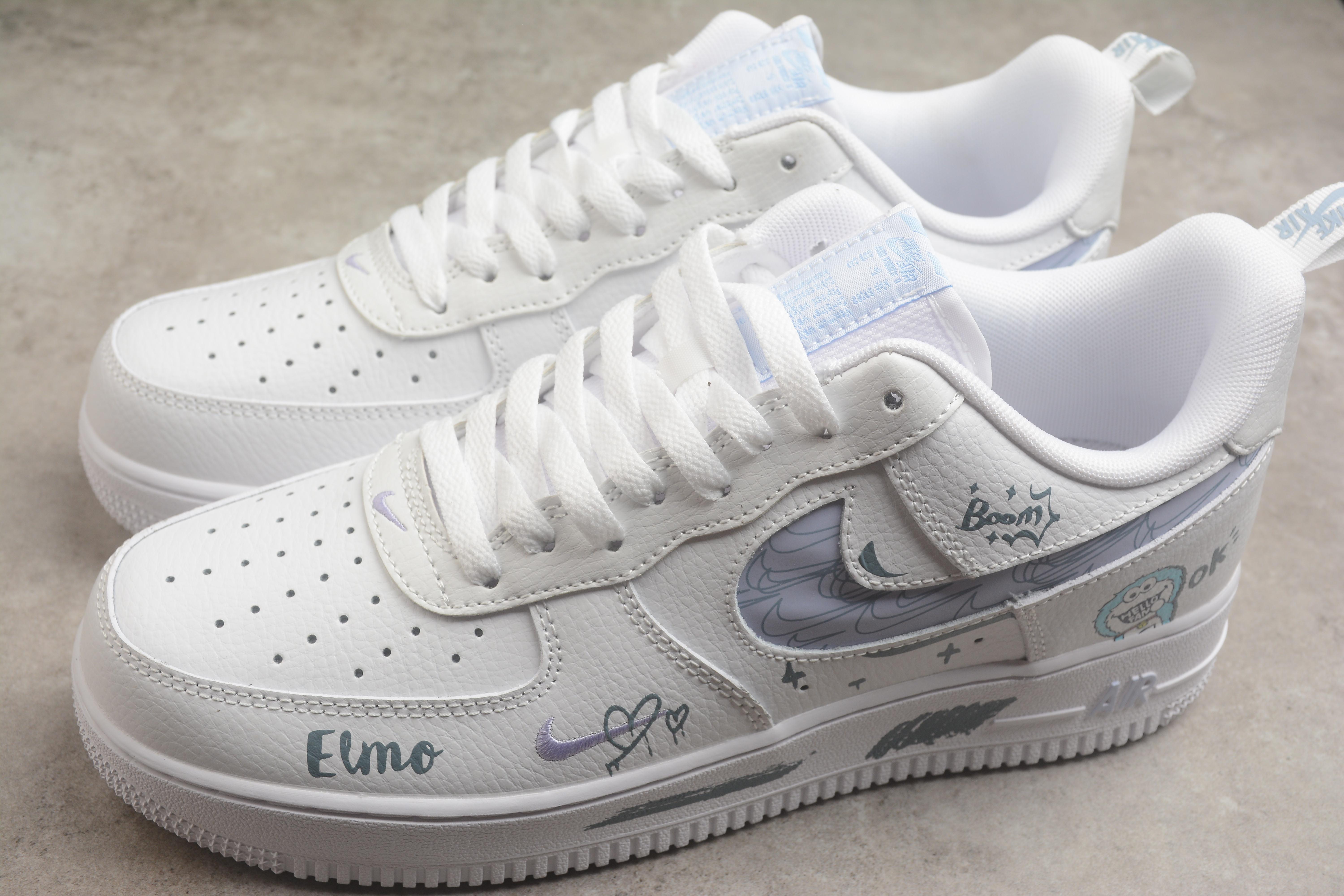 Nike Air Force 1 "Street White/Purple" фото № 6