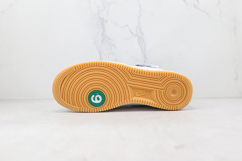 Nike Air Force 1 Mid QS "White/Midnight Navy/Gum Yellow" фото № 3