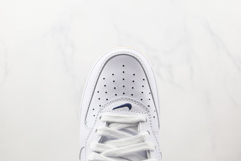 Nike Air Force 1 Mid QS "White/Midnight Navy/Gum Yellow" фото № 5