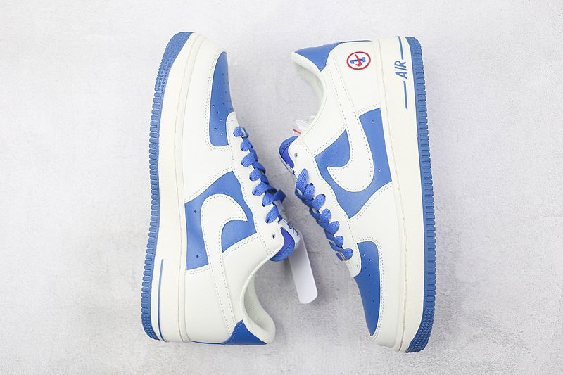 Nike Air Force 1 07 Low "White/Navy Blue" фото № 6