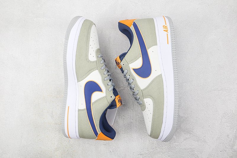 Nike Air Force 1 07 Low "Orange/Grey/Dark Blue" фото № 6