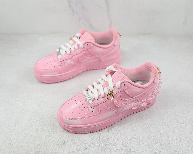 Nike Air Force 1 Low "Neon Pink/Chain" фото № 5