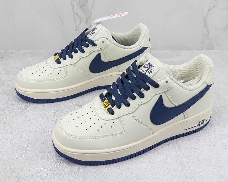 Nike Air Force 1 Low "Cream White/Dark Blue" фото № 5