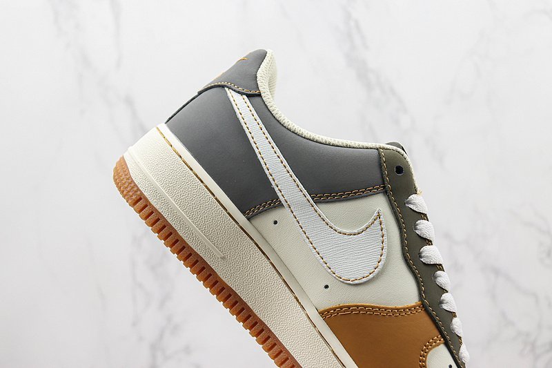 Nike Air Force 1 Low "Brown/Grey/Cream White" фото № 3