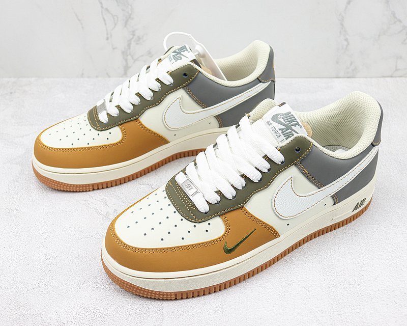 Nike Air Force 1 Low "Brown/Grey/Cream White" фото № 5
