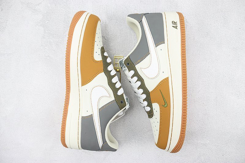 Nike Air Force 1 Low "Brown/Grey/Cream White" фото № 7