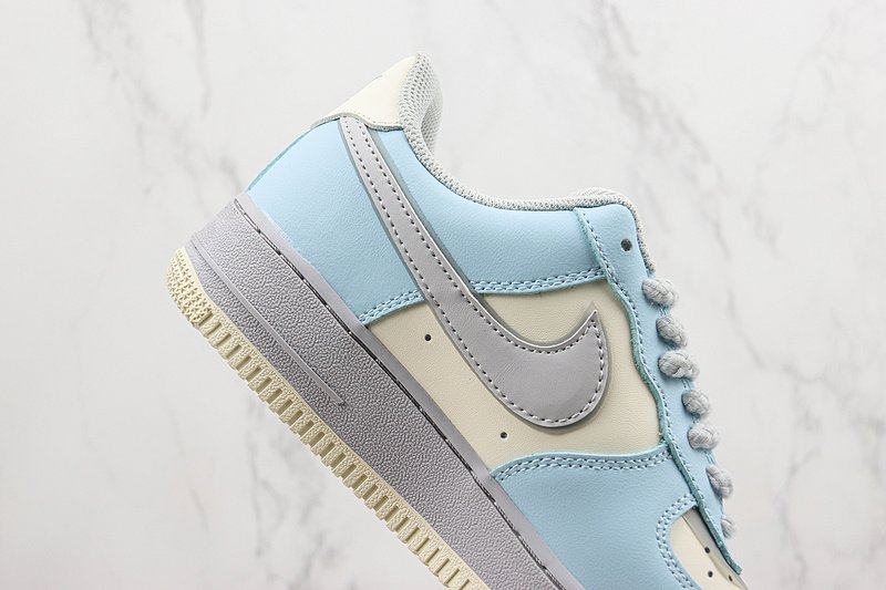 Comme des Garcons x Nike Air Force 1 Low "Blue/Cream White/Grey" фото № 3