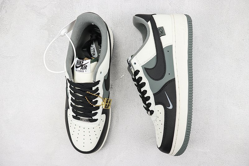 Nike Air Force 1 Low "Black/Grey/Milk White" фото № 7