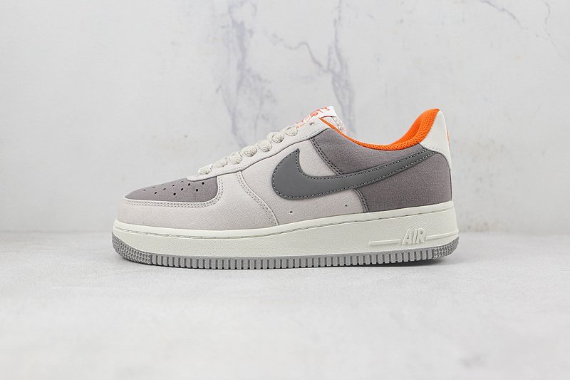 Nike Air Force 1 Low "Linen Grey/Orange" фото № 2