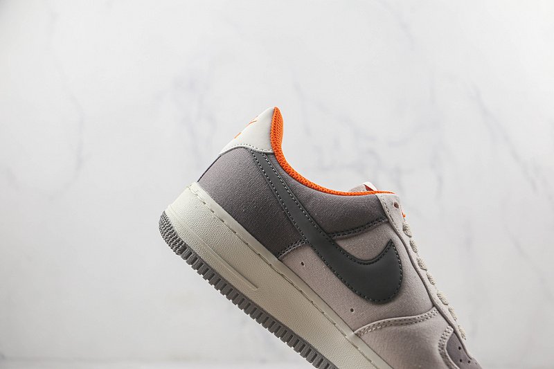 Nike Air Force 1 Low "Linen Grey/Orange" фото № 3