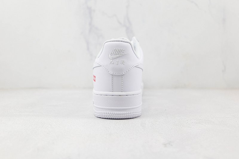 Supreme x Nike Air Force 1 Low "White/Mini-logo Red" фото № 9