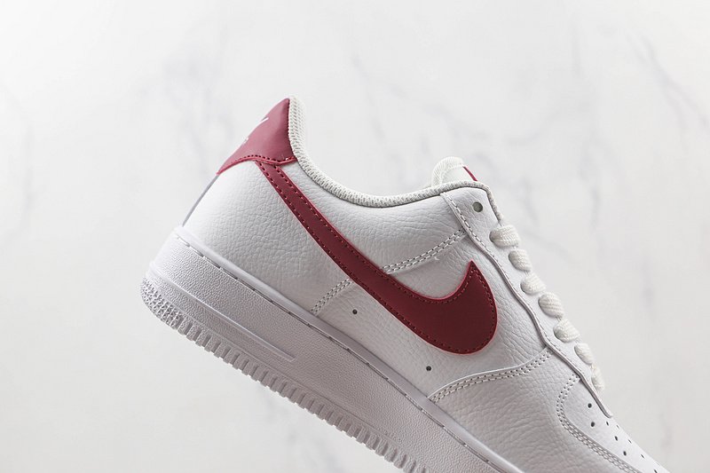 Nike Air Force 1 Low "White/Noble Red" фото № 3