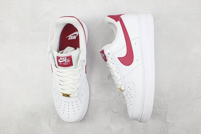 Nike Air Force 1 Low "White/Noble Red" фото № 6