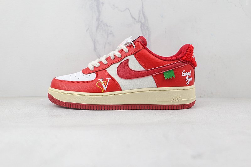 Nike Air Force 1 Low "Good Bye Christmas Red/White" фото № 2