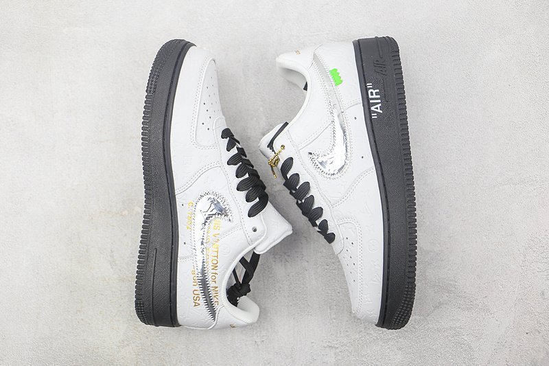 Louis Vuitton x Nike Air Force 1 Low "White/Grey/Monogram" фото № 6