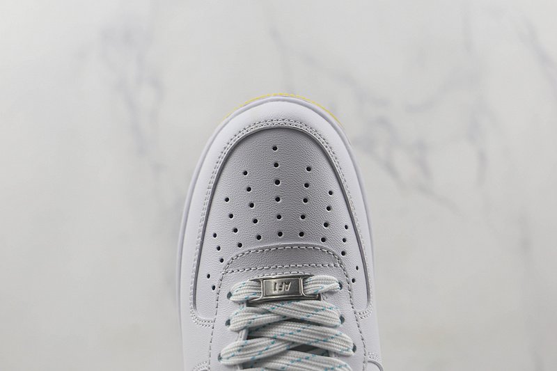 Nike Air Force 1 07 Low "White/Blue/Yellow" фото № 3