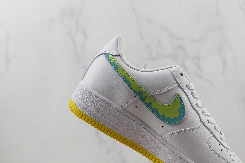 Nike Air Force 1 07 Low "White/Blue/Yellow" фото № 4
