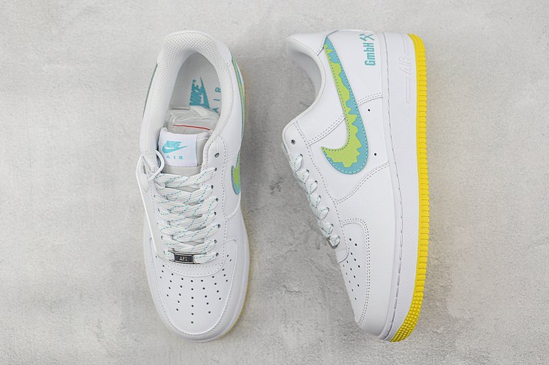 Nike Air Force 1 07 Low "White/Blue/Yellow" фото № 7