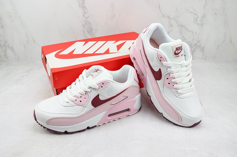 Nike Air Max 90 "White/Pink/Burgundy" фото № 7