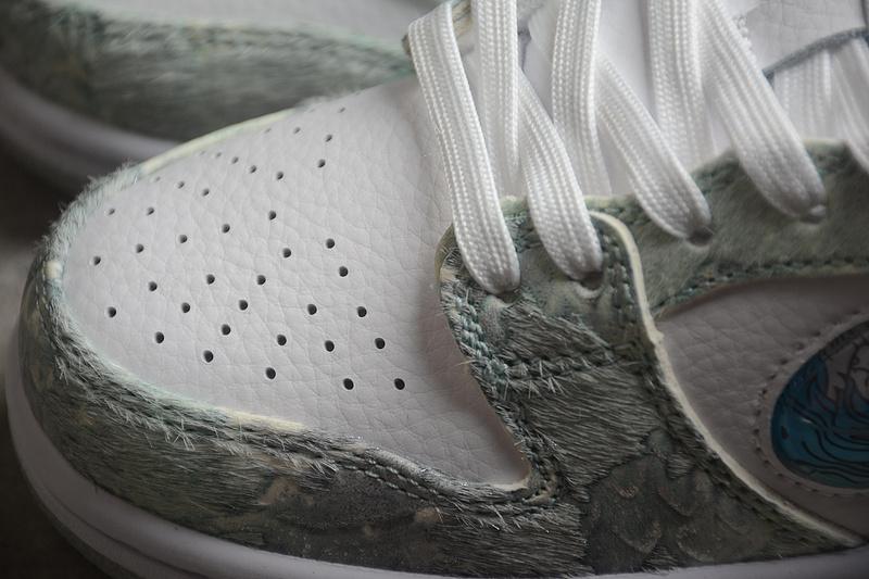 Nike Dunk Low Retro "White/Cyan" фото № 4