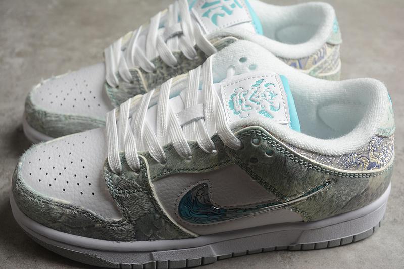 Nike Dunk Low Retro "White/Cyan" фото № 3