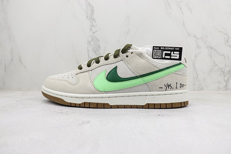Nike Dunk Low SE 85 Double Swoosh "Gray/Green" фото № 2