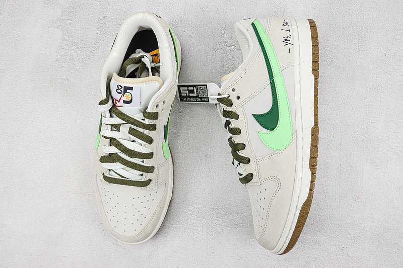Nike Dunk Low SE 85 Double Swoosh "Gray/Green" фото № 6