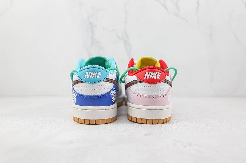 Nike Dunk Low Retro "White/Blue/Green/Brown/Red/Pink" фото № 8