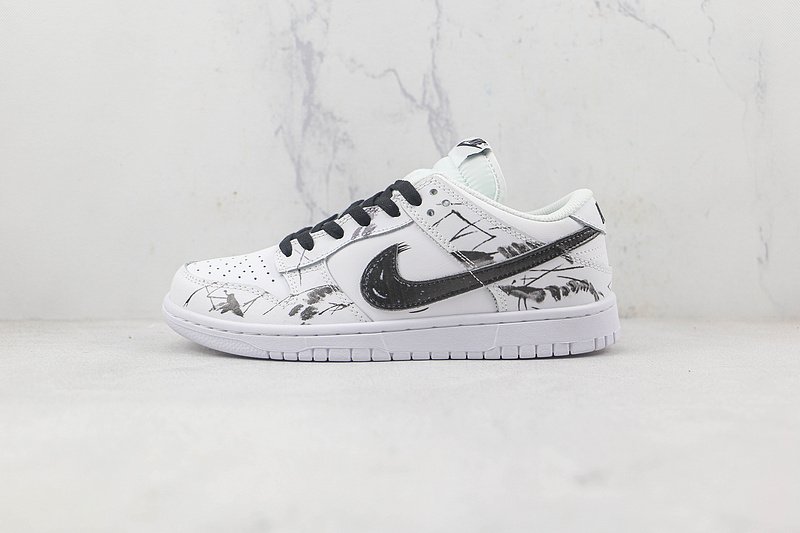 Nike Dunk Low "White/Black/Chines Painting White" фото № 2