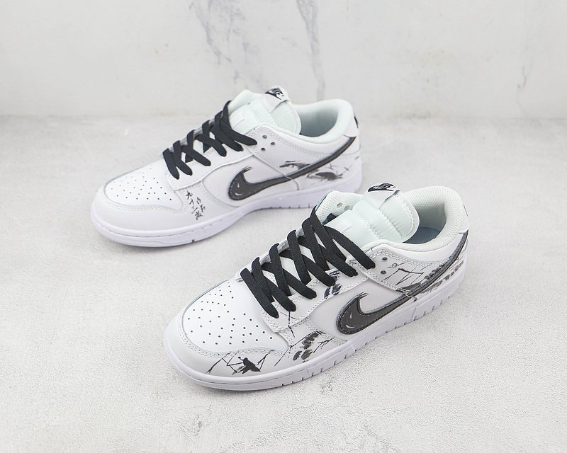 Nike Dunk Low "White/Black/Chines Painting White" фото № 5