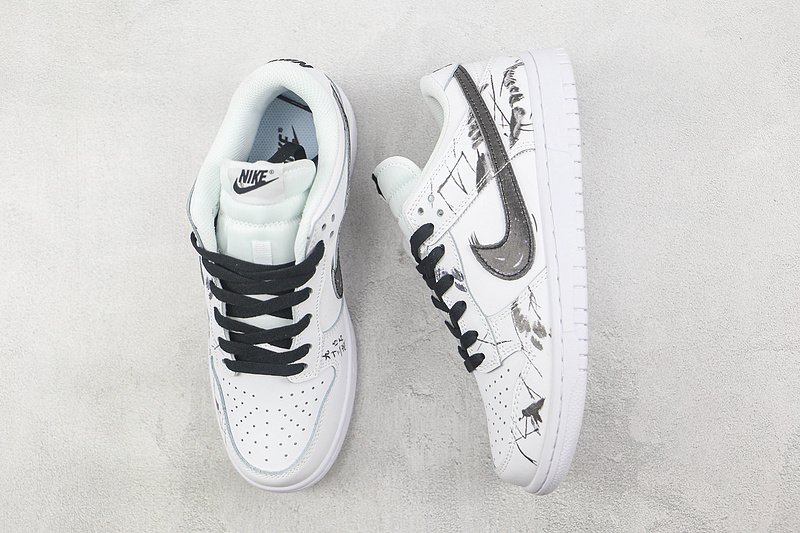 Nike Dunk Low "White/Black/Chines Painting White" фото № 6