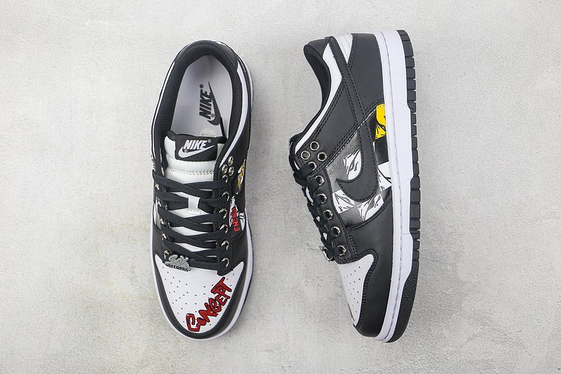 Nike SB Dunk Low Retro "Black/White/Red" фото № 6