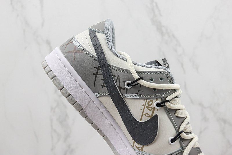 Nike Dunk Low "Grey/Cream/Black" фото № 4