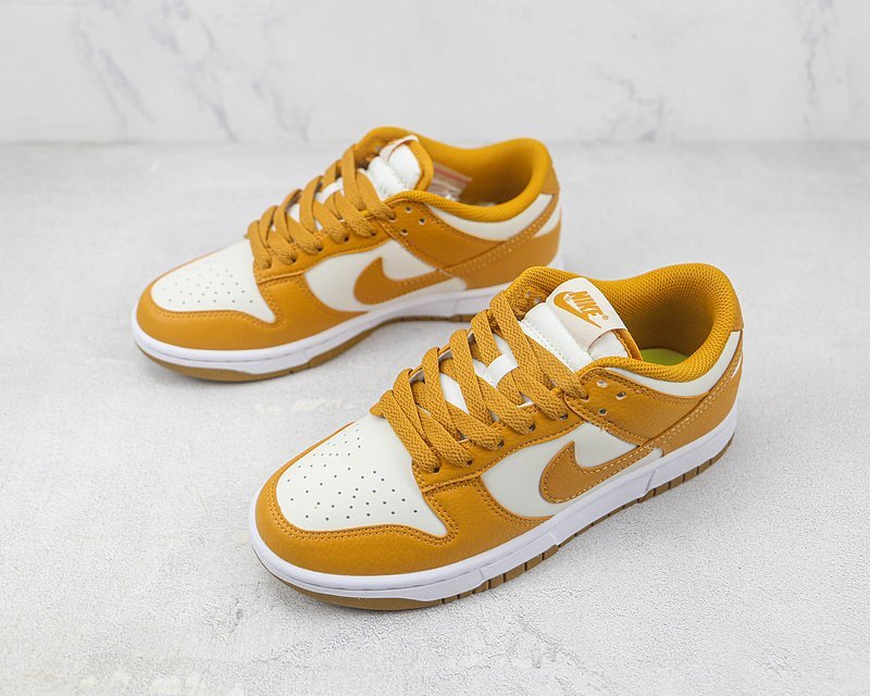 Nike Dunk Low "Gold/White" фото № 5