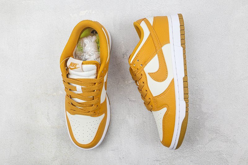 Nike Dunk Low "Gold/White" фото № 7