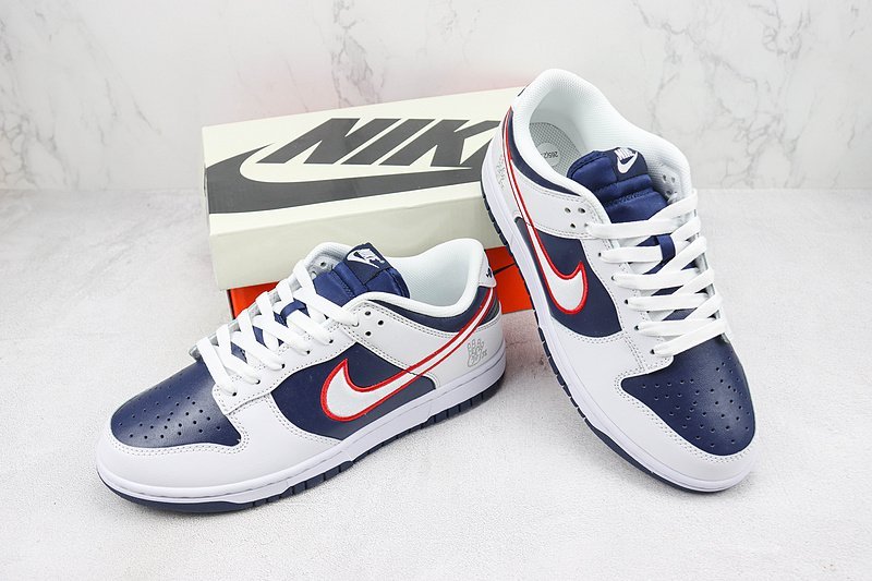 Nike Dunk Low "White/Red/Obsidian" фото № 7