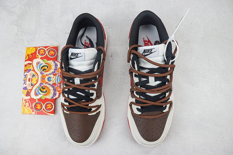 Nike Dunk Low Custom "Year of the Dragon/Red" фото № 7