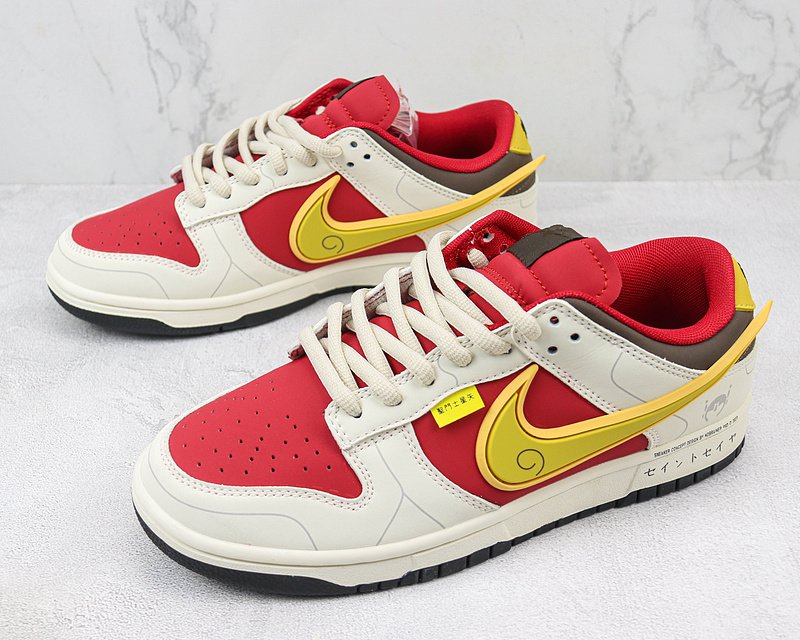 Saint Seiya x Nike Dunk Low "White/Red/Yellow" фото № 5