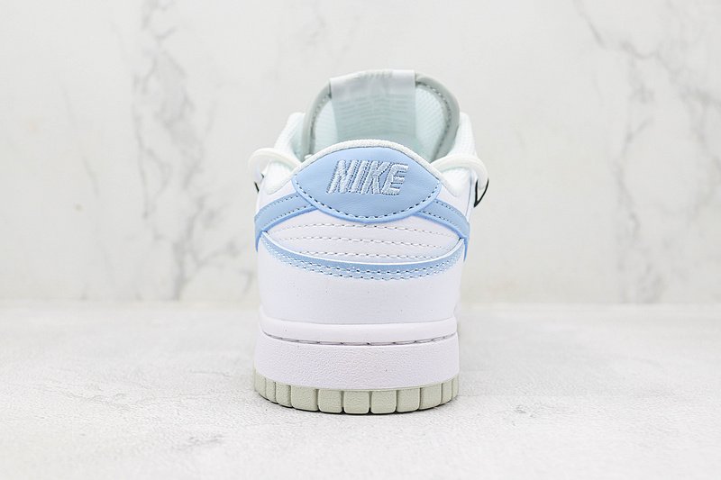 Nike Dunk Low "White/Light Blue/Double Lacing" фото № 9