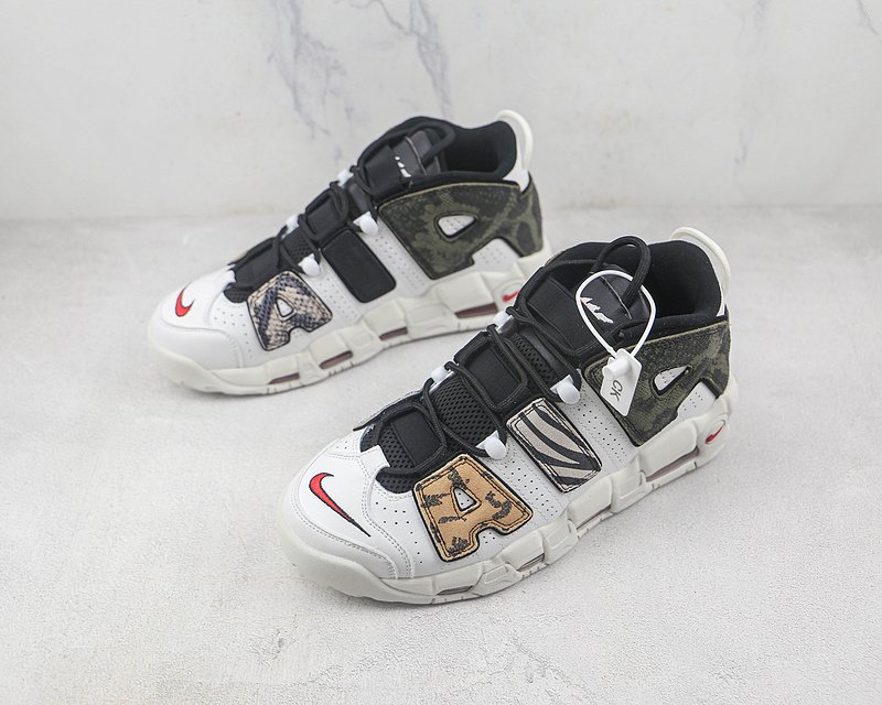 Nike Air More Uptempo 96 QS "White/Black/Leopard Print" фото № 5