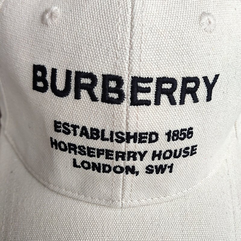 Кепка Burberry With Text Accompaniment "White" фото № 5