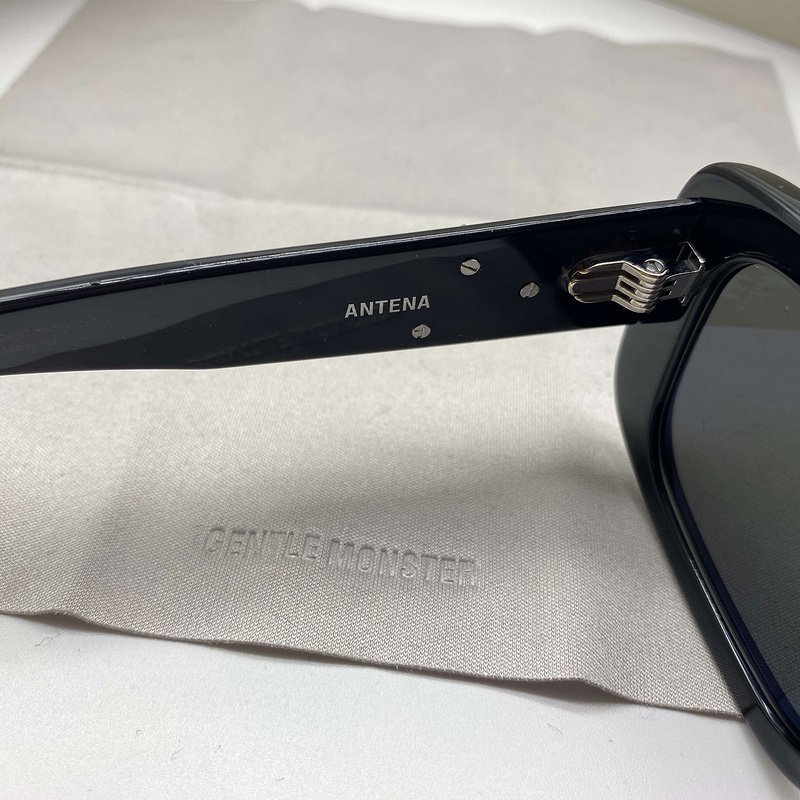 Солнцезащитные очки Gentle Monster Rectangle Shaped And Temples Decorated By Three Silver Symbols "Black" фото № 6