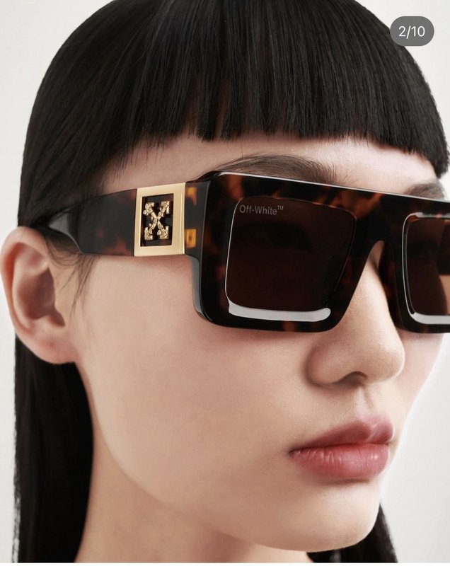 Солнцезащитные очки Off White Big Logo On Temples "Brown" фото № 3