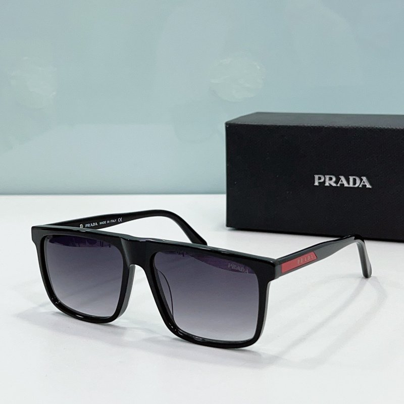 Солнцезащитные очки Prada Rectangle Shaped Colorful Frame With Inscription "Black" фото № 2