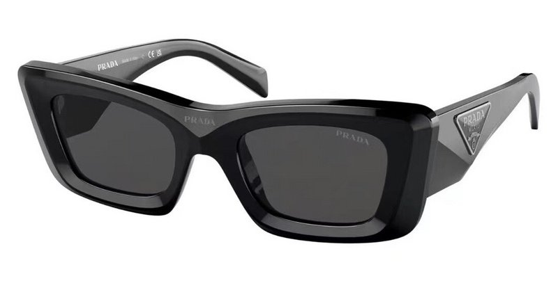 Солнцезащитные очки Prada Wide Temples With Big Logo "Black" фото № 3