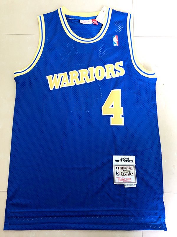 Баскетбольная Джерси NBA Golden State Warriors №4 Chris Webber "Blue" фото № 3