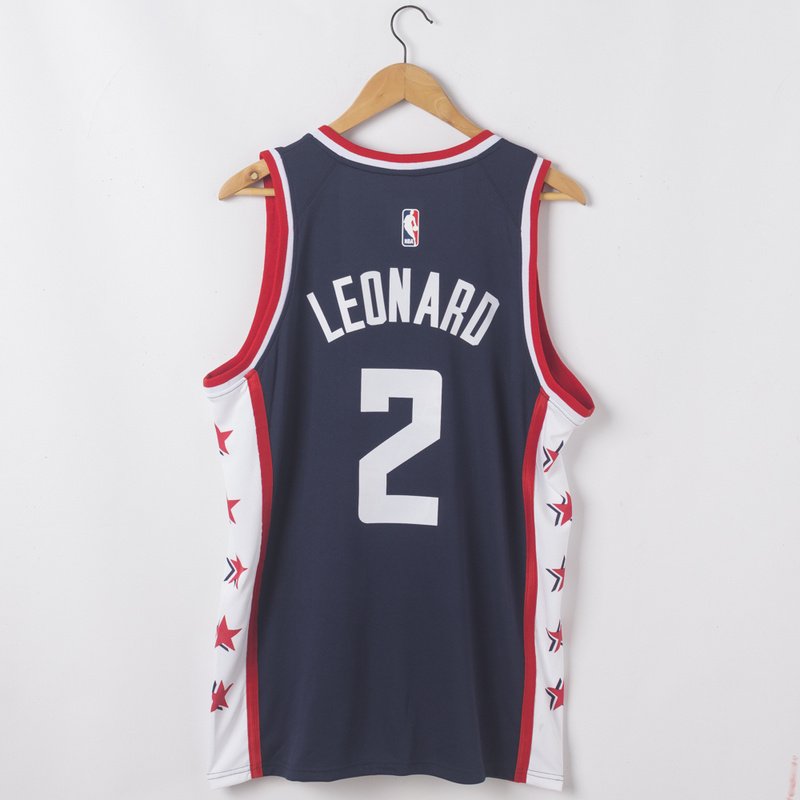 Баскетбольная Джерси Nike X NBA Los Angeles Clippers №2 Kawhi Leonard "Gray/Black" фото № 7